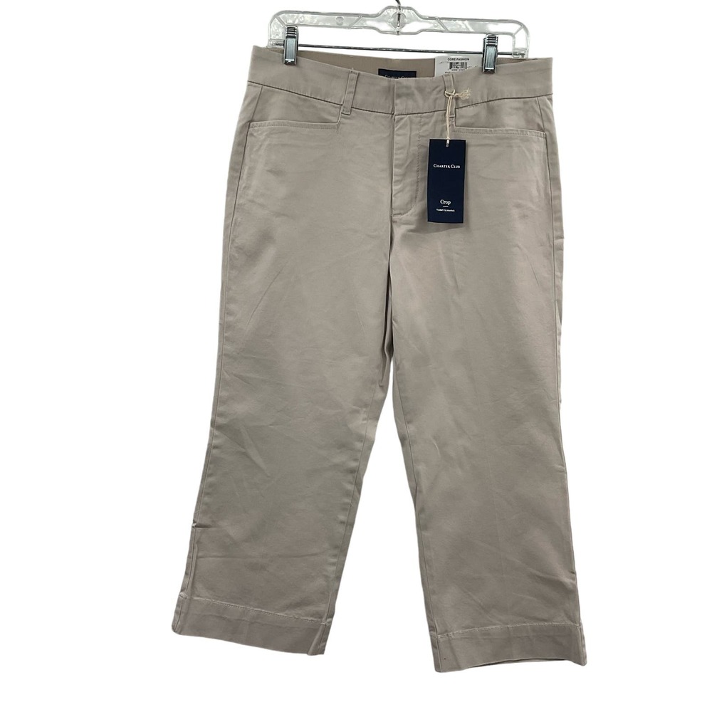 Charter Club Womens Trouser Crop Size 8 NWT (Z24)‎